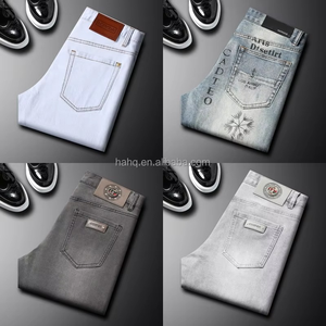 Hot Selling 2025 Spring/Summer New Lightweight Solid Breathable <b>Denim</b> Mid-rise Straight-leg Light Wash Casual Men's Jeans - Product Image 1