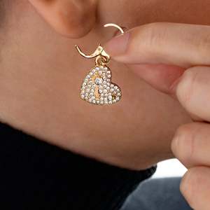 สร้อยคอหัวใจสีทองของปราโอะพร้อมต่างหูเครื่องประดับชั้นดีป้องกันการเสื่อมเสีย - Product Image 2