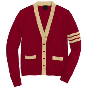 Make Your Custom Good Quality V-Neck for Sorority/Fraternity/Schools/Colleges/Universities Logo Knitted <b>Cardigans</b> <b>Sweaters</b> - Product Image 1
