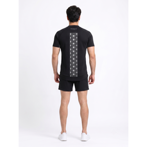 T-shirt Techwear personnalisé avec logo pour homme, 240 g/m², maille Scuba Spacer sans couture, imperméable, zippé, streetwear, jusqu'à 6XL, fabrication OEM - Product Image 2