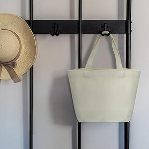 Sac fourre-tout en toile de coton personnalisé de taille moyenne avec longue poignée - Product Image 2