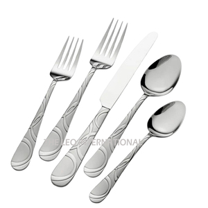 Ensemble de couverts durables en acier miroir pour la restauration, ustensiles de cuisine décoratifs en métal pour hôtels et restaurants - Product Image 1