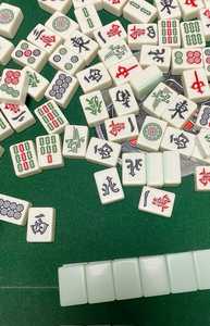 Fichas de Mahjong Tradicionales de Resina Personalizadas, Pintadas a Mano, Artísticas, Coleccionables, Juego de Artesanía, Piezas con Patrones Blancos y Verdes NOUSHAD - Product Image 6