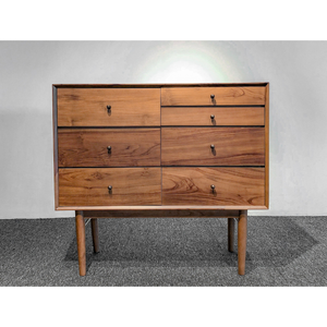 Buffet contemporain minimaliste en teck à 4 portes pour hall d'hôtel et villa - Product Image 2