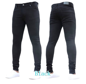 Pantalones de Hombre, Cintura Alta, con Cierre, Elásticos, Casuales, Ajustados, Talla Grande, Tipo Lápiz, Vaqueros Ajustados para Hombre, OEM - Product Image 3
