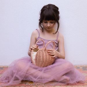 Cute <b>Heart</b> Shaped Rattan <b>Bags</b> Handmade Tote <b>Bag</b> Cheapest Price Wholesale <b>Bag's</b> Accessories for Kids - Product Image 3