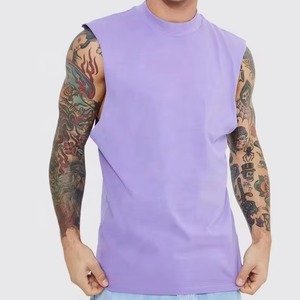Camiseta Deportiva Ligera de Alta Calidad para Hombre, Chaleco Informal Transpirable de Punto, Spandex/Algodón, Ropa Deportiva de Colores Sólidos de Fábrica - Product Image 3