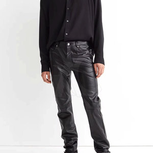 Pantalones de Cuero para Hombre, Elegantes y con Ajuste Elástico, Capa Interior Transpirable, Acabado Duradero, Diseño Ligero, Ideales para la Moda - Product Image 4