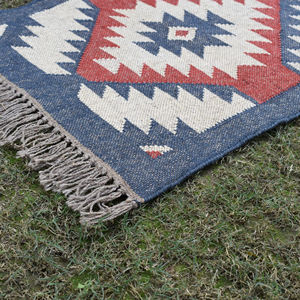 Tapis Kilim Bohème en Jute Tissé à la Main, Tapis en Fibres Naturelles Pliable, Décoration Rustique pour la Maison, Prix d'Usine en Gros - Product Image 1