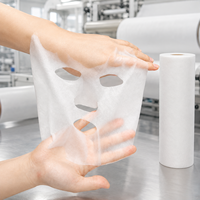 Masque facial en feuille de soie de velours de neige biodégradable Y373 avec texture gelée de fibres végétales d'Edelweiss