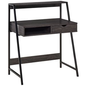 "Modern <b>Simple</b> MDF Home Office Computer <b>Desk</b> for Small Spaces with Drawers and Shelves" - Product Image 1
