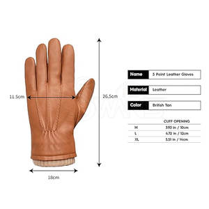 Guantes de Invierno de Piel con Pantalla Táctil de Último Diseño, Forrados de Piel de Alta Calidad, el Mejor Material, Nueva Llegada para Venta en Línea - Product Image 3