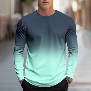 Men Quick Dry Long Sleeve Shirt Moisture Wicking Sun Protection Gym Wear Weightlifting T-Shirt For Workout <b>BY</b> Pakistan - Product Image 2