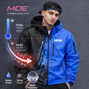 Thermochromic Streetwear Top Heat Reactive Water Reactive Lightweight Windbreaker Waterproof Running <b>jacket</b> for <b>men</b> OEM Supplier - Product Image 2