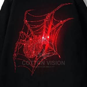 Sudadera con Capucha Personalizada 2026 con Letras y Logotipos de Diamantes de Imitación, Sudadera con Capucha de Cristal Personalizada al por Mayor Hecha en Pakistán - Product Image 5