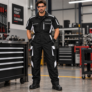 Overol de Trabajo de Algodón Transpirable e Impermeable de Manga Corta, Uniforme de Protección Industrial, Overol Resistente para Fábrica - Product Image 3