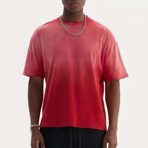 เสื้อยืดทรงโอเวอร์ไซส์ผ้าคอตตอน 100% ล้างสีแบบแอซิดวอช พิมพ์ลายวินเทจ ปักโลโก้ตามสั่ง แบบดิสเทรส - Product Image 1