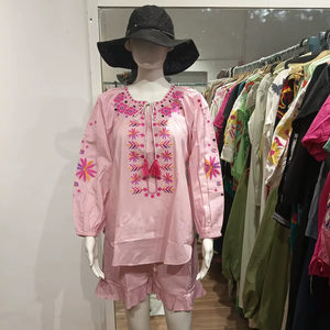 Vestido Mini de Algodón con Cuello Cuadrado, Manga Larga, Corte Recto, Diseño Sólido, Ropa Casual de Fiesta para Mujer con Detalle de Bordado - Product Image 1