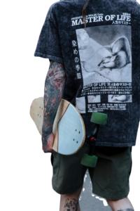 Vente en gros de streetwear pc en coton biologique pv dans différentes méthodes d'impression et matériaux T-shirt à col rond pour hommes en stock à vendre - Product Image 3