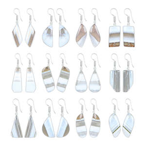 Boucles d'oreilles pendantes en laiton plaqué argent avec breloque, ornées d'une jolie opale d'Owyhee, tendance, idéales pour mariage, anniversaire, fête, meilleur prix - Product Image 2