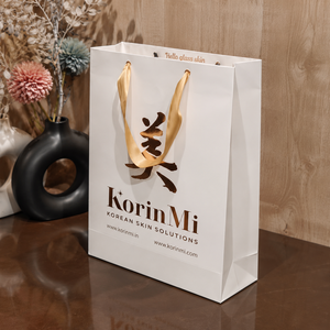 Luxury Cosmetic Paper <b>Bags</b> with Custom Logo Printing Premium Finish Durable Handles for Skincare Makeup and Beauty Packaging - Product Image 1
