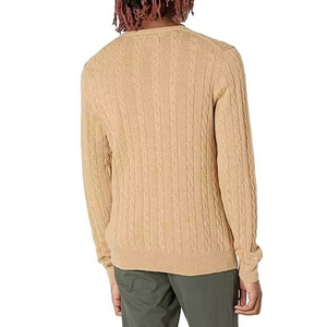 Ropa para Hombre, Suéteres de Punto Trenzado, Cuello Redondo, Manga Larga, Ropa Deportiva Informal de Invierno, Suéteres de Lana Transpirable para Hombre - Product Image 2