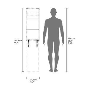 Mesa Plegable Blanca Rincon Valley con Almacenamiento en la Pared, Solución Conveniente y que Ahorra Espacio - Product Image 6