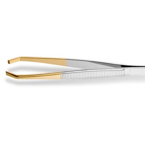 Juego Profesional de 4 Pinzas de Acero Inoxidable con Punta Inclinada y Puntiaguda, con Estuche de Cuero, Herramienta de Belleza para Cejas - Product Image 2