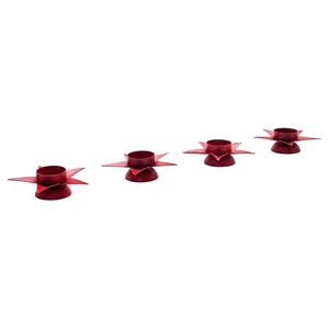 Charming White <b>Star</b>-Shaped Metal Tea <b>Light</b> Candle Holder Set Featuring A Distressed Finish For Festive Holiday Or Everyday Decor - Product Image 6