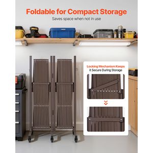Barriera di Sicurezza Doppia Espandibile da 27 Piedi, Rotazione a 0-180 Gradi, Barriera Mobile con Ruote Bloccabili - Categoria Prodotto: Prodotti per la Sicurezza - Product Image 6