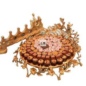 Gold Decoative Table Chocolate Bowls & <b>Platters</b> Luxury Flower Gold Decoration Chocolate Bowls Worldwide Selling Chocolate Bowls - Product Image 1