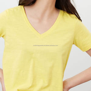 XS Mujeres Transpirable O-cuello Camisetas personalizadas Venta al por mayor Logotipo personalizable Impresión de etiqueta privada Camiseta en blanco para el verano - Product Image 4