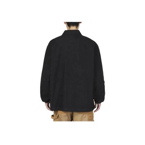Veste en toile vintage lavée et délavée sur mesure pour hommes, style streetwear, grande taille, fermeture éclair, veste de travail en toile épaisse - Product Image 4