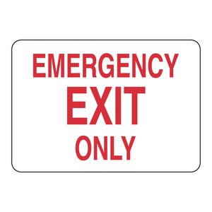 Señal de Salida de Emergencia, 7x10 Pulgadas, Rojo sobre Blanco, Señal de Seguridad de Salida de Brady - Product Image 2