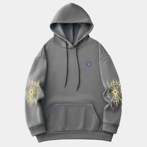 Sudadera con Capucha Premium para Hombre, Amarilla, con Mangas con Estampado Personalizado, Logotipo Personalizado en el Pecho, Estilo Casual, 100% Algodón - Product Image 2