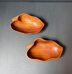 Bol en bois naturel de style bohème en forme de feuille, pour servir les fruits, fabrication artisanale indienne, prix de gros - Product Image 5