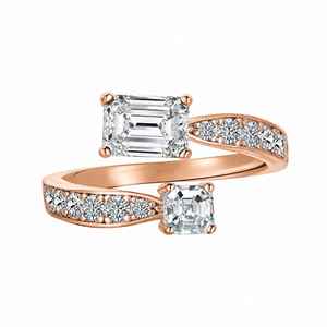 Anillo de Compromiso de Plata de Ley 925 con Moissanita VVS1 para Mujer, Joyería de Diamantes Ajustable - Product Image 5