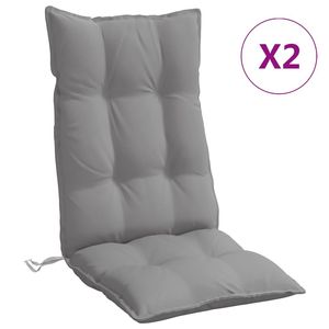Juego de 2 cojines para silla con respaldo alto, color gris, tela Oxford, cojines duraderos para exteriores - Product Image 4