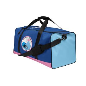 Pink Blue Duffle <b>Bag</b> Travel Gym <b>Bag</b> Spacious Sports Carry <b>Bag</b> <b>Overnight</b> Weekender Tote with Adjustable Strap - Product Image 4