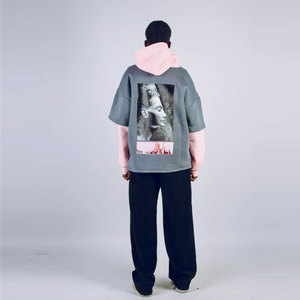 เสื้อฮู้ดดี้แบบมีฮู้ดสองชั้น สไตล์วินเทจ ทรงโอเวอร์ไซส์ ผ้าฟลีซอุ่นๆ สำหรับฤดูหนาว รุ่นใหม่ล่าสุด สำหรับทั้งชายและหญิง  สามารถสั่งทำได้ - Product Image 4