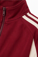 Ensemble de survêtement deux pièces léger pour homme, personnalisé en usine OEM, en polyester et coton, avec veste zippée patchwork et pantalon de jogging