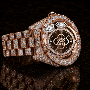 Luxury <b>Automatic</b> Moissanite Diamond Watch Men Full VVS Stone Stainless Steel Watch - Product Image 2