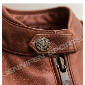 Blouson en cuir de motard pour homme, coupe slim, imperméable et chaud, collection Hiver 2026 - Product Image 2