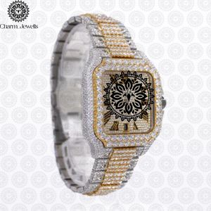 Charm_Jewells Luxury Stainless Steel Square <b>Watch</b> 36mm Analog Quartz Sapphire Crystal Folding Clasp Unisex - Product Image 1