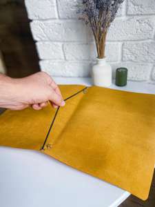 Porte-menu en cuir pliable élégant et luxueux, design confortable pour la présentation des menus dans les restaurants, cafés, bars, hôtels, LMC-0172 - Product Image 2