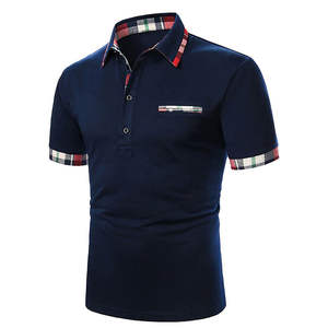 Camiseta Polo Personalizada de Estilo Único para Hombre, Manga Corta, Ribete en Contraste, Corte Ajustado Informal, para Negocios, Verano - Product Image 5