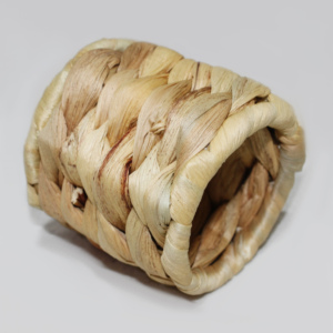 Anneaux de serviette en jacinthe d'eau naturelle tissés à la main, écologiques, pour la décoration de table de fête - Product Image 5