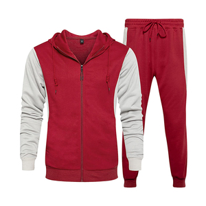Conjuntos Deportivos Unisex de Alta Calidad, Transpirables, de Spandex/Algodón, con Sudaderas con Cremallera Completa y Pantalones Deportivos, Más Vendidos - Product Image 3