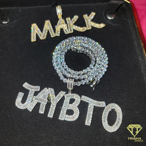 Custom " JAYBTO " <b>Name</b> Pendant Necklace Iced Out Moissanite Diamond Tennis <b>Chain</b> Hip Hop Jewelry - Product Image 6