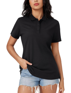 Wholesale <b>Womens</b> for <b>Shirt</b> Custom Embroidered Logo Knitted Eco-Friendly Soft Breathable Cotton Fabric Fashion Casual Wear - Product Image 3